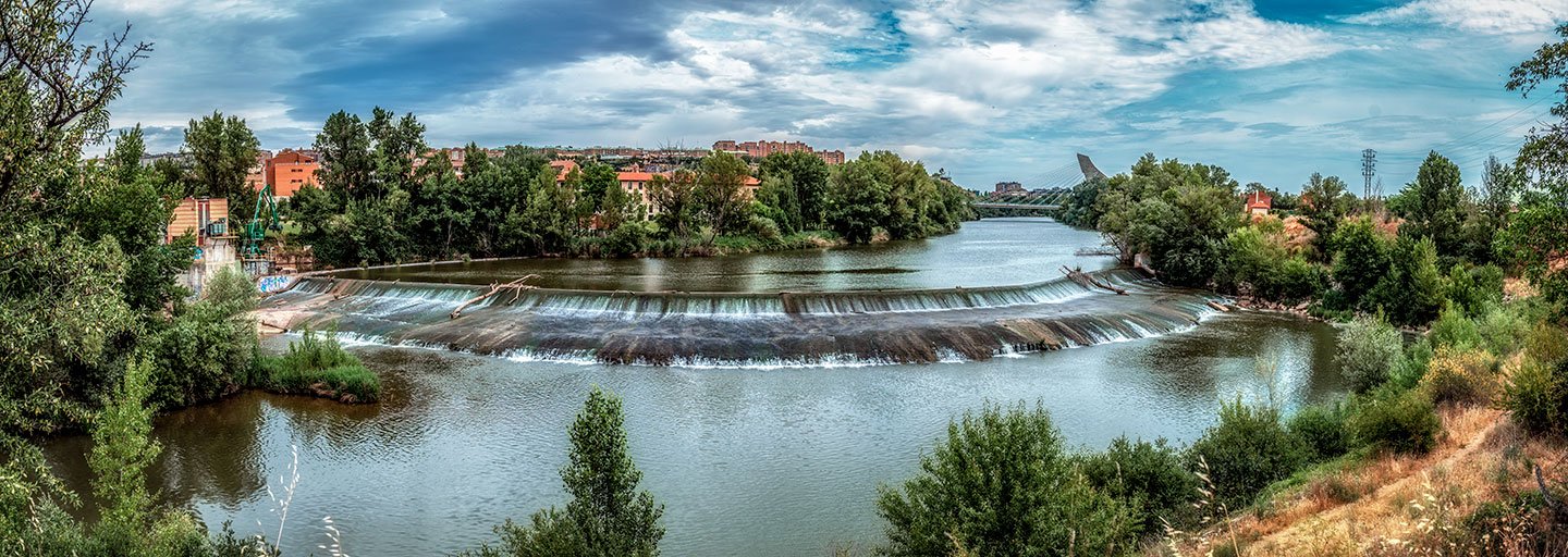 Panorámica de la pesquera del Río Pisuerga